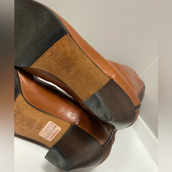 GOOD CONDITION CALDERONE MADE IN ITALY HIGH LEATHER BOOTS - 36.5 - Picture 6 of 13